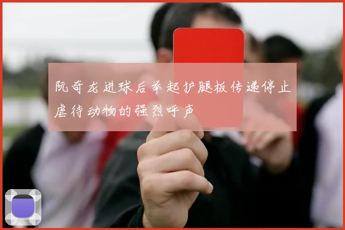 阮奇龙进球后举起护腿板传递停止虐待动物的强烈呼声